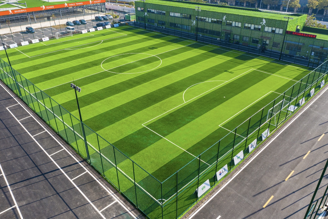 足球场“常青”秘密：比赛级人造草坪如何做到十年如新